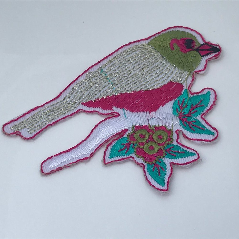 Lot of 3 Bird on Nest Iron On Patches Embroidery A - Picture 6 of 8
